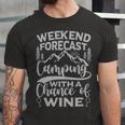 Weekend Forecast Mountain Camper 11 Shirt Unisex Jersey Short Sleeve Crewneck Tshirt