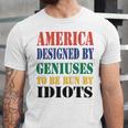 America Designed By Geniuses To Be Run By Idiots Impeach 46 Joe Biden Essential Tshirt Unisex Jersey Short Sleeve Crewneck Tshirt