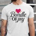 Baby Shower Text Design Bundle Of Joy Heart Unisex Jersey Short Sleeve Crewneck Tshirt