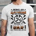 Being An Electrician Is An Honor Being A Dad Is Priceless Unisex Jersey Short Sleeve Crewneck Tshirt