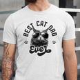 Best Cat Dad Ever Daddy Fathers Day Retro Vintage Jersey T-Shirt