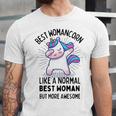 Best Womancorn Funny Unicorn Dabbing Gift Like A Normal Best Woman But More Awesome Unisex Jersey Short Sleeve Crewneck Tshirt