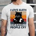 Black Cat I Love Math It Makes People Cry Unisex Jersey Short Sleeve Crewneck Tshirt