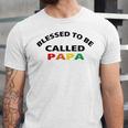 Blessed To Be Called Papa Sticker Unisex Jersey Short Sleeve Crewneck Tshirt