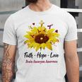 Brain Aneurysm Awareness Faith Hope Love Unisex Jersey Short Sleeve Crewneck Tshirt