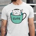 Cute Cat In Mug Unisex Jersey Short Sleeve Crewneck Tshirt