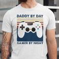 Daddy By Day Gamer By Night 250 Shirt Unisex Jersey Short Sleeve Crewneck Tshirt