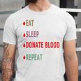 Eat Sleep Donate Blood Repeat Blood Donation Blood Donation Awareness Unisex Jersey Short Sleeve Crewneck Tshirt