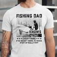 Fishing Dad Knows Everything Old Man Unisex Jersey Short Sleeve Crewneck Tshirt