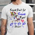 Friends Dont Let Friends Fight Chronic Inflammatory Demyelinating Polyneuropathy Cidp Alone Unicorn Blue Ribbon Cidp Support Cidp Awareness Unisex Jersey Short Sleeve Crewneck Tshirt