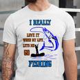 Funny I Really Love It When My Wife Lets Me Go Fishing Unisex Jersey Short Sleeve Crewneck Tshirt