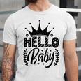 Hello Baby Graphic Design For New Coming Babys Unisex Jersey Short Sleeve Crewneck Tshirt