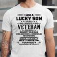 I Am A Lucky Son Because Im Raised By A Veteran Unisex Jersey Short Sleeve Crewneck Tshirt