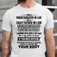 I Am A Proud Daughter In Law Of A Crazy Father In Law V2 Unisex Jersey Short Sleeve Crewneck Tshirt