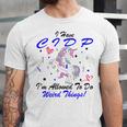 I Have Cidp Im Allowed To Do Weird Things Unicorn Blue Ribbon Cidp Support Cidp Awareness Unisex Jersey Short Sleeve Crewneck Tshirt