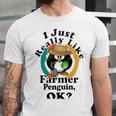 I Really Like Farmer Penguin Ok Unisex Jersey Short Sleeve Crewneck Tshirt