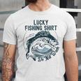 Lucky Fishing Shirt Do Not Wash Fisherman Dad Blue Unisex Jersey Short Sleeve Crewneck Tshirt