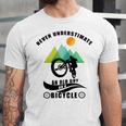 Never Underestimate An Old Guy On A Bicycle Unisex Jersey Short Sleeve Crewneck Tshirt