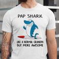 Pap Grandpa Gift Pap Shark Like A Normal Grandpa But More Awesome Unisex Jersey Short Sleeve Crewneck Tshirt