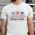 Red Wine Blue 4Th Of July Wine Red White Blue Wine Glasses Unisex Jersey Short Sleeve Crewneck Tshirt