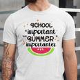 School Is Important But Summer Is Importanter Watermelon Design Unisex Jersey Short Sleeve Crewneck Tshirt