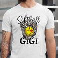 Softball Gigi Leopard Game Day Softball Lover Grandma Jersey T-Shirt