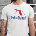 State Of Liberty Florida Map Fl Flag Desantisland Jersey T-Shirt