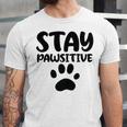 Stay Pawsitive 96 Trending Shirt Unisex Jersey Short Sleeve Crewneck Tshirt