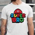 Super Bro Funny Brother Video Gaming Lover Gift Birthday Holiday By Mesa Cute Unisex Jersey Short Sleeve Crewneck Tshirt