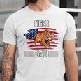 Tiger Us Flag 4Th Of July Fathers Day Tiger Dad Unisex Jersey Short Sleeve Crewneck Tshirt