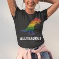 Allysaurus Dinosaur In Rainbow Flag For Ally Lgbt Pride Jersey T-Shirt