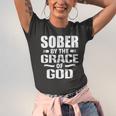 Christian Jesus Religious Saying Sober By The Grace Of God Jersey T-Shirt
