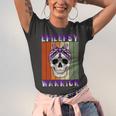 Epilepsy Warrior Skull Women Vintage Purple Ribbon Epilepsy Epilepsy Awareness Unisex Jersey Short Sleeve Crewneck Tshirt