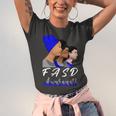 Fasd Awareness Blue And Grey Women Fetal Alcohol Spectrum Disorder Fetal Alcohol Spectrum Disorder Awareness Unisex Jersey Short Sleeve Crewneck Tshirt