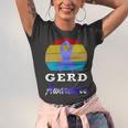 Gerd Awareness Vintage Periwinkle Blue Ribbon Gastroesophageal Reflux Disease Gerd Awareness Unisex Jersey Short Sleeve Crewneck Tshirt