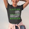 Glaucoma Warrior Usa Flag United States Flag Green Ribbon Glaucoma Glaucoma Awareness Unisex Jersey Short Sleeve Crewneck Tshirt