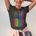Lgbtq American Flag Pride Rainbow Gay Lesbian Bi Transgender Jersey T-Shirt