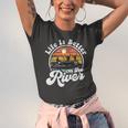 Life Is Better At The River Pontoon Boat Boating Jersey T-Shirt