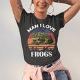 Man I Love Frogs Funny Retro Frog Unisex Jersey Short Sleeve Crewneck Tshirt