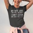 Mens My Wife Says I Only Have Two Faults 369 Trending Shirt Unisex Jersey Short Sleeve Crewneck Tshirt