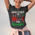 Most Likely To Shoot The Reindeer 556 Shirt Unisex Jersey Short Sleeve Crewneck Tshirt