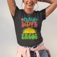 Peace Love Tacos Groovy For Retro Hippie Jersey T-Shirt