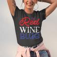 Red Wine Blue 4Th Of July Wine Red White Blue Wine Glasses V2 Unisex Jersey Short Sleeve Crewneck Tshirt