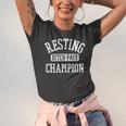 Resting Bitch Face Champion Womans Girl Girly Humor Jersey T-Shirt