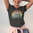 Retro Girl Dad Proud Father Love Dad Of Girls Vintage Jersey T-Shirt