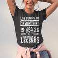 September 1926 Birthday Life Begins In September 1926 Unisex Jersey Short Sleeve Crewneck Tshirt