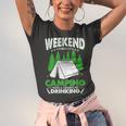 Weekend Forecast Camping With A Chance Of Drinking Funny Unisex Jersey Short Sleeve Crewneck Tshirt