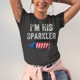 Womens Im His Sparkler His And Her 4Th Of July Matching Couples Unisex Jersey Short Sleeve Crewneck Tshirt