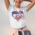 4Th Of July Gnomes American Flag Heart Fireworks Gnomes Jersey T-Shirt