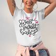 Baby Shower Text Pink Heart Ribbon Design Sweet Sweet Baby Unisex Jersey Short Sleeve Crewneck Tshirt